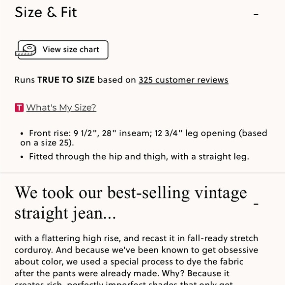 J. Crew Vintage slim-straight corduroy pant - Picture 5 of 9